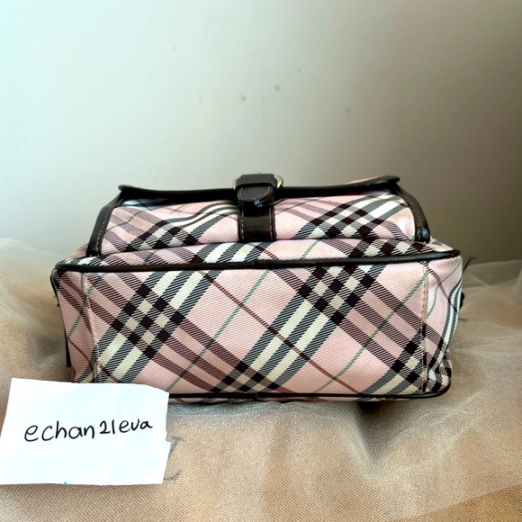 【☆JAPAN☆】Auth Burberry Blue Label Nova Check Crossbody Bag Pink Check - Picture 4 of 15